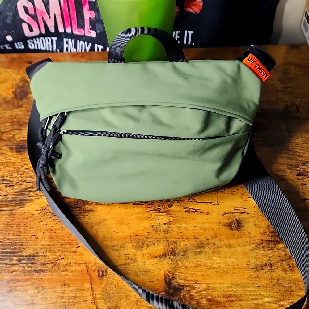 Green Sling Back Bag